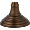 imageCreative CoOp 135 in Round Metal Table Lamp with Cotton Shade 40 Watts Maximum Antique Brass Finish and Multicolor