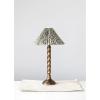 imageCreative CoOp 135 in Round Metal Table Lamp with Cotton Shade 40 Watts Maximum Antique Brass Finish and Multicolor