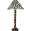 imageCreative CoOp 135 in Round Metal Table Lamp with Cotton Shade 40 Watts Maximum Antique Brass Finish and Multicolor