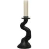 imageCreative CoOp 412quot Round x 10quot H Resin Curved Taper Holder Black