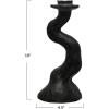 imageCreative CoOp 412quot Round x 10quot H Resin Curved Taper Holder Black
