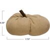 imageCreative CoOp 734quot Round x 514quotH Fabric Pumpkin w Wood Stem Nutmeg Color