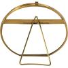imageCreative CoOp Brass ampamp Glass Holds 512quot Round Photo Frame Multi Color