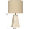imageCreative CoOp Capiz and Reclaimed Wood Table Lamp with Linen Shade White Set of 2