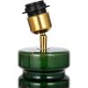 imageCreative CoOp Ceramic Table LED Lamp with Natural Linen Shade Green