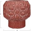 imageCreative CoOp Embossed TerraCotta Footed VasePlanter with Crackle Glaze Coral
