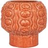 imageCreative CoOp Embossed TerraCotta Footed VasePlanter with Crackle Glaze Coral