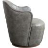 imageCreative CoOp Faux Leather Upholstered Swivel Chair Grey