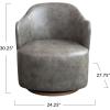 imageCreative CoOp Faux Leather Upholstered Swivel Chair Grey