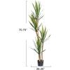 imageCreative CoOp Faux Yucca Tree in Plastic Pot Green