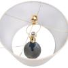 imageCreative CoOp Glass Opal Finish ampamp Linen Shade Set of 2 Table Lamp Set 15quot L x 15quot W x 32quot H Green Blue