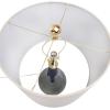imageCreative CoOp Glass Opal Finish ampamp Linen Shade Set of 2 Table Lamp Set 15quot L x 15quot W x 32quot H Green Blue