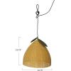 imageCreative CoOp HandWoven Rattan Lemon Shaped Pendant Lamp Yellow and GreenHardwire Only