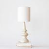 imageCreative CoOp Handmade Paper Mache Table Lamp with Cotton Shade Natural