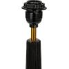 imageCreative CoOp Mango Wood Pleated Table Lamp with Linen Shade Black and Natural