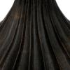 imageCreative CoOp Mango Wood Pleated Table Lamp with Linen Shade Black and Natural