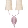 imageCreative CoOp Metal Double Wall Sconce with Powder Coating Linen Shades and Inline Switch Lavender Color