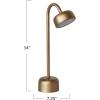 imageCreative CoOp Metal LED Table Lamp with Touch Sensor and Adjustable Head in Antique Brass Finish Gold