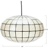 imageCreative CoOp Modern Capiz Shell Pendant Light for Kitchen and Dining Room Oblong Shape with Matte Black Finish