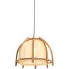 imageCreative CoOp Rattan and Cotton Lamp Pendant 18quot L x 18quot W x 13quot H White
