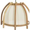 imageCreative CoOp Rattan and Cotton Lamp Pendant 18quot L x 18quot W x 13quot H White