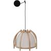imageCreative CoOp Rattan and Cotton Lamp Pendant 18quot L x 18quot W x 13quot H White