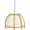 imageCreative CoOp Rattan and Cotton Lamp Pendant 18quot L x 18quot W x 13quot H White