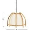 imageCreative CoOp Rattan and Cotton Lamp Pendant 18quot L x 18quot W x 13quot H White