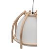 imageCreative CoOp Rattan and Cotton Lamp Pendant 18quot L x 18quot W x 13quot H White