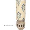 imageCreative CoOp Reclaimed Wood Axel Table Lamp with Printed Cotton Shade Natural and Multicolor