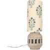imageCreative CoOp Reclaimed Wood Axel Table Lamp with Printed Cotton Shade Natural and Multicolor