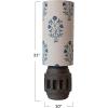 imageCreative CoOp Reclaimed Wood Axel Table Lamp with Printed Cotton Shade Natural and Multicolor