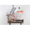 imageCreative CoOp Rectangle Sweater Weather Embroidered Cotton Knit Lumbar Poms Pillows Grey ampamp Cream