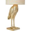 imageCreative CoOp Resin Bird Table Lamp with White Linen Shade and Inline Switch Gold Finish