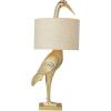 imageCreative CoOp Resin Bird Table Lamp with White Linen Shade and Inline Switch Gold Finish