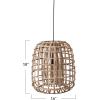 imageCreative CoOp Round Woven Rattan and Bamboo Pendant Lamp Natural