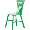 imageCreative CoOp Rubberwood Dining Chair with Slatted Back Turquoise Set of 2