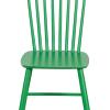 imageCreative CoOp Rubberwood Dining Chair with Slatted Back Turquoise Set of 2