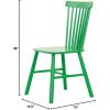 imageCreative CoOp Rubberwood Dining Chair with Slatted Back Turquoise Set of 2