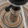 imageCreative CoOp Stoneware Stripes and Linen Shade Multicolor Table Lamp Multi