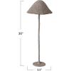 imageCreative CoOp Tall Handmade Paper Mache and Metal Mushroom Table Lamp Grey