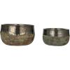 imageCreative CoOp Textured TerraCotta Planters Set of 2 Blue and Brown