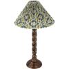 imageCreative CoOp 135 in Round Metal Table Lamp with Cotton Shade 40 Watts Maximum Antique Brass Finish and Multicolor