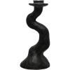 imageCreative CoOp 412quot Round x 10quot H Resin Curved Taper Holder Black