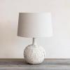 imageCreative CoOp Handmade Textured Stoneware Table Lamp with Fabric Shade Cream