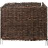 imageCreative CoOp Handwoven Vine and Wire 2Piece Folding Garden Fence Natural Cloches 28quot L x 28quot W x 23quot H