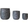 imageCreative CoOp Large Textured TerraCotta Planters Charcoal Set of 3