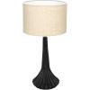 imageCreative CoOp Mango Wood Pleated Table Lamp with Linen Shade Black and Natural