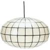 imageCreative CoOp Modern Capiz Shell Pendant Light for Kitchen and Dining Room Oblong Shape with Matte Black Finish