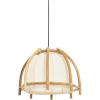 imageCreative CoOp Rattan and Cotton Lamp Pendant 18quot L x 18quot W x 13quot H White